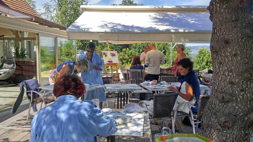 Valérie d'Asnières de Veigy organise Stage cours peinture pour enfants et adultes à Rumilly et Seyssel Haute Savoie arts et loisirs créatifs
