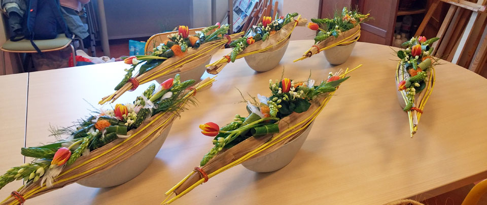 création art floral atelier arts et loisirs Rumilly et Seyssel pour tous les âges adultes enfants cours organisés par valérie d'asnière de Veigy
